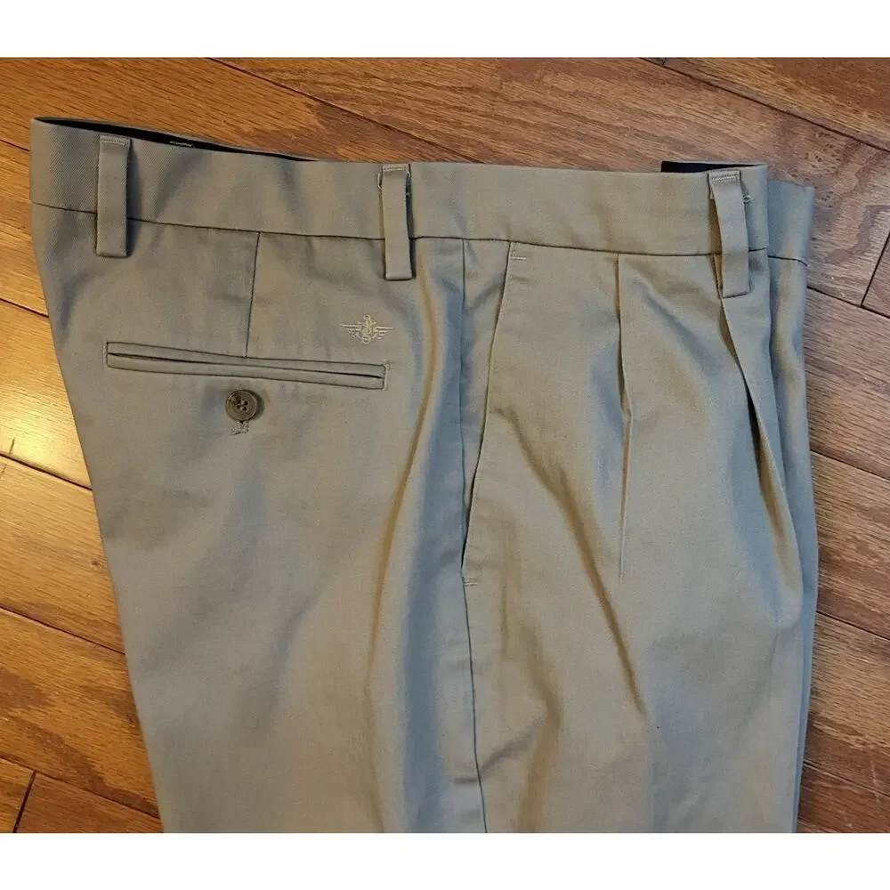 Dockers Pants Mens Flex Comfort Classic Fit 34x28.5 (Actual) Khaki Chino